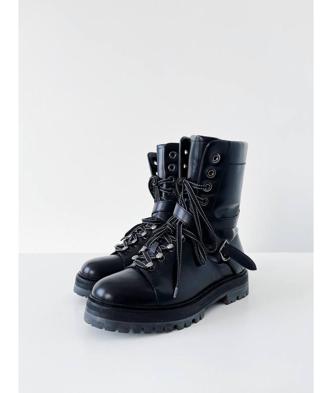 VALENTINO Черные кожаные ботинки, фото 3