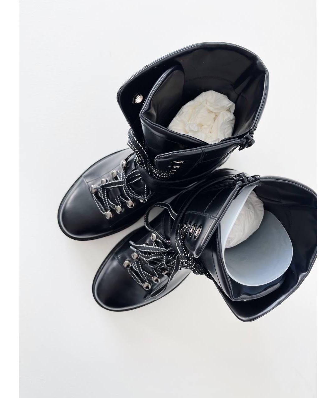 VALENTINO Черные кожаные ботинки, фото 7