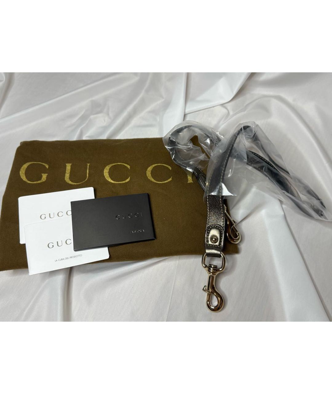 GUCCI Коричневая кожаная сумка с короткими ручками, фото 6