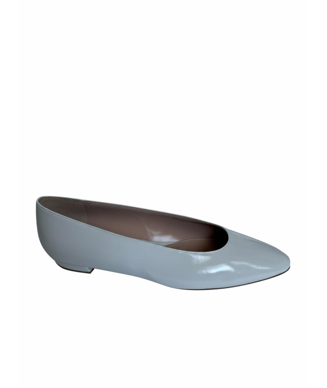 GIANVITO ROSSI Белые балетки из лакированной кожи, фото 1