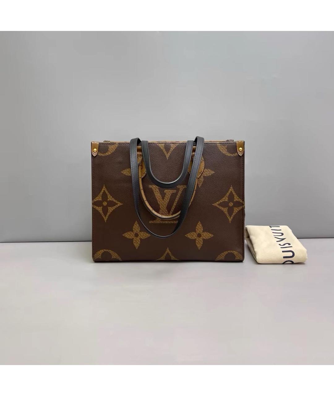 LOUIS VUITTON Коричневая сумка с короткими ручками, фото 2