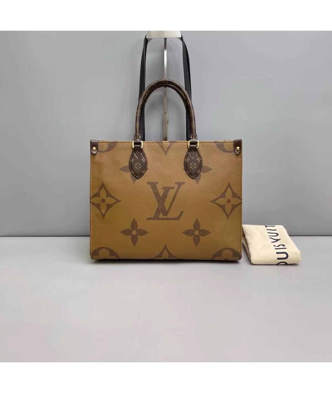 LOUIS VUITTON Коричневая сумка с короткими ручками, фото 1