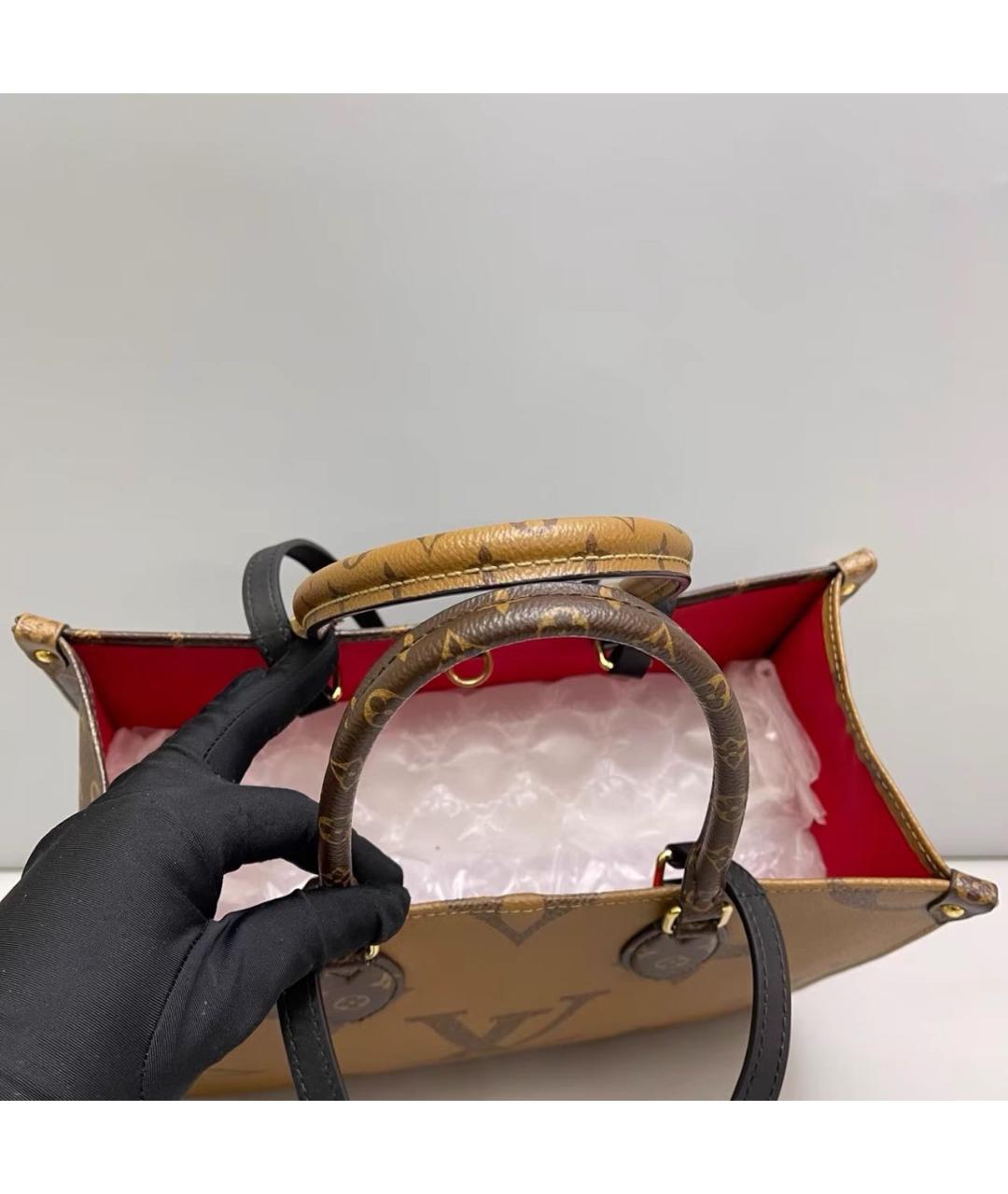 LOUIS VUITTON Коричневая сумка с короткими ручками, фото 5