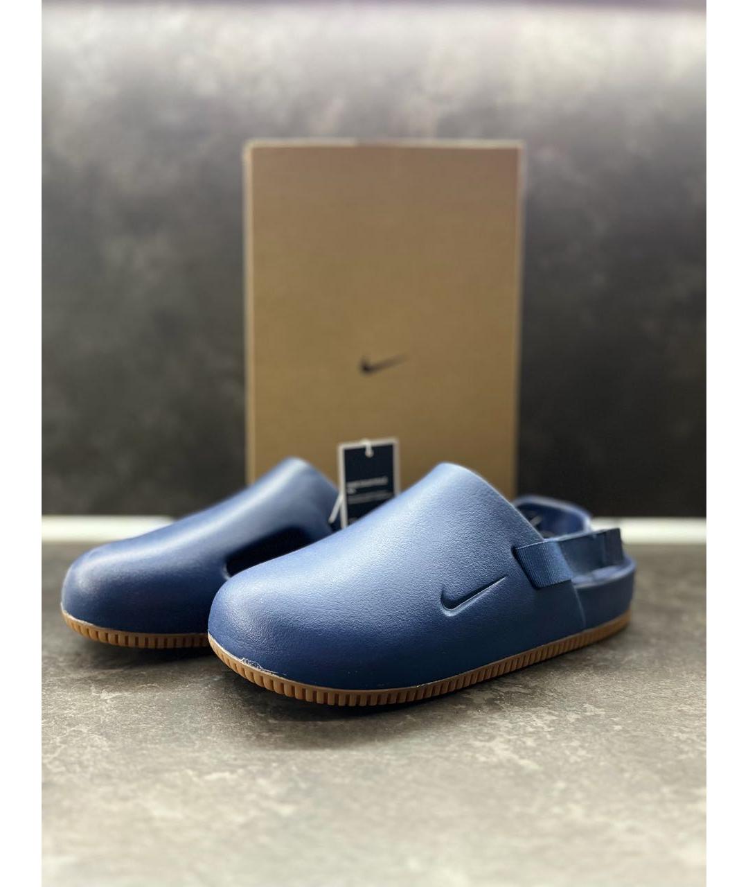 NIKE Темно-синие шлепанцы, фото 6