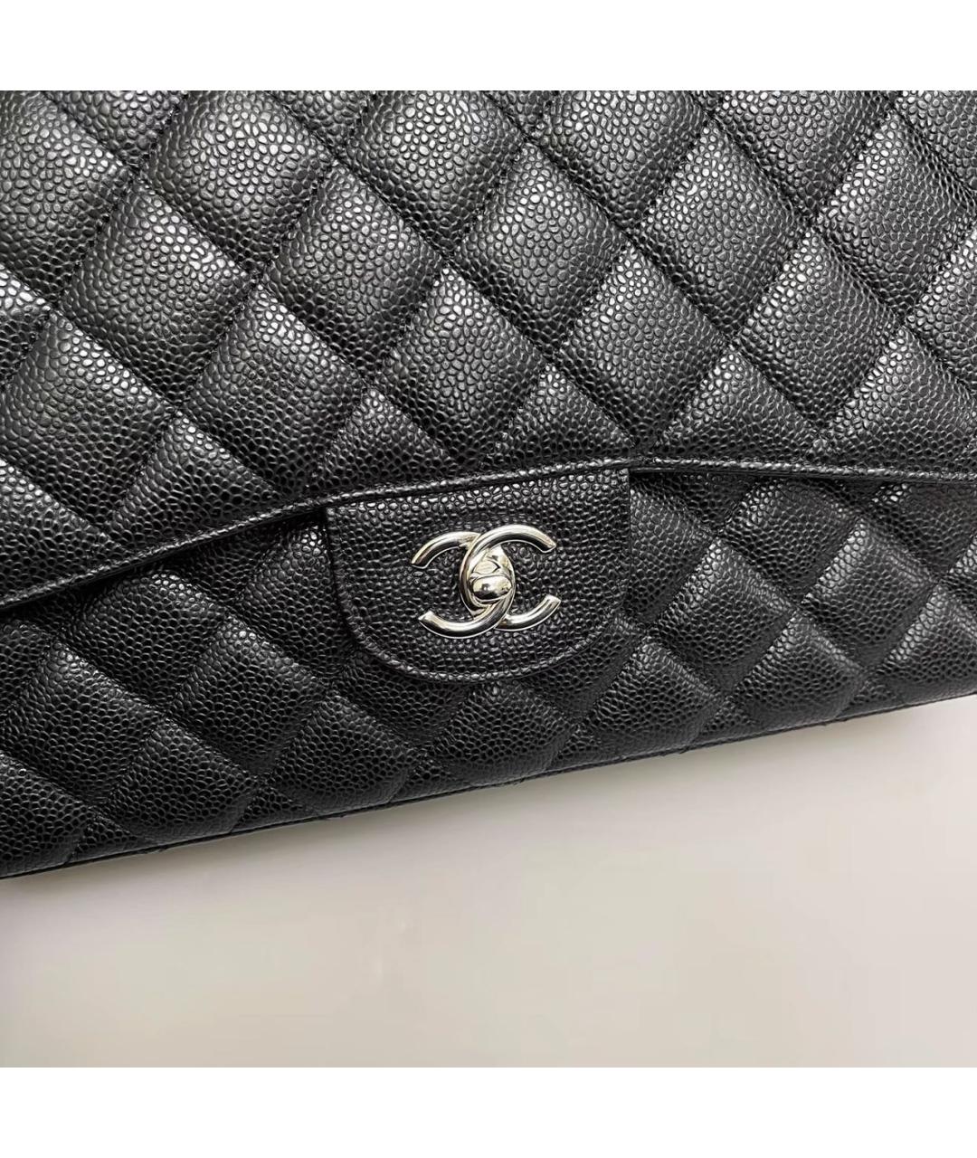 CHANEL Черная кожаная сумка через плечо, фото 6