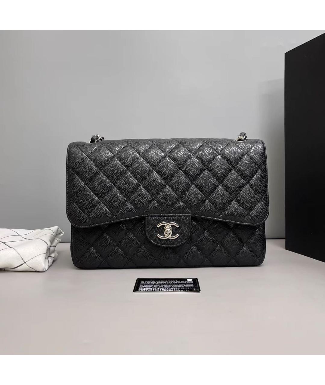 CHANEL Черная кожаная сумка через плечо, фото 9