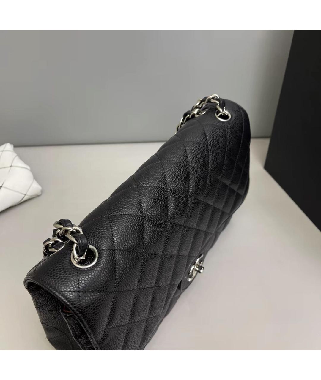CHANEL Черная кожаная сумка через плечо, фото 7