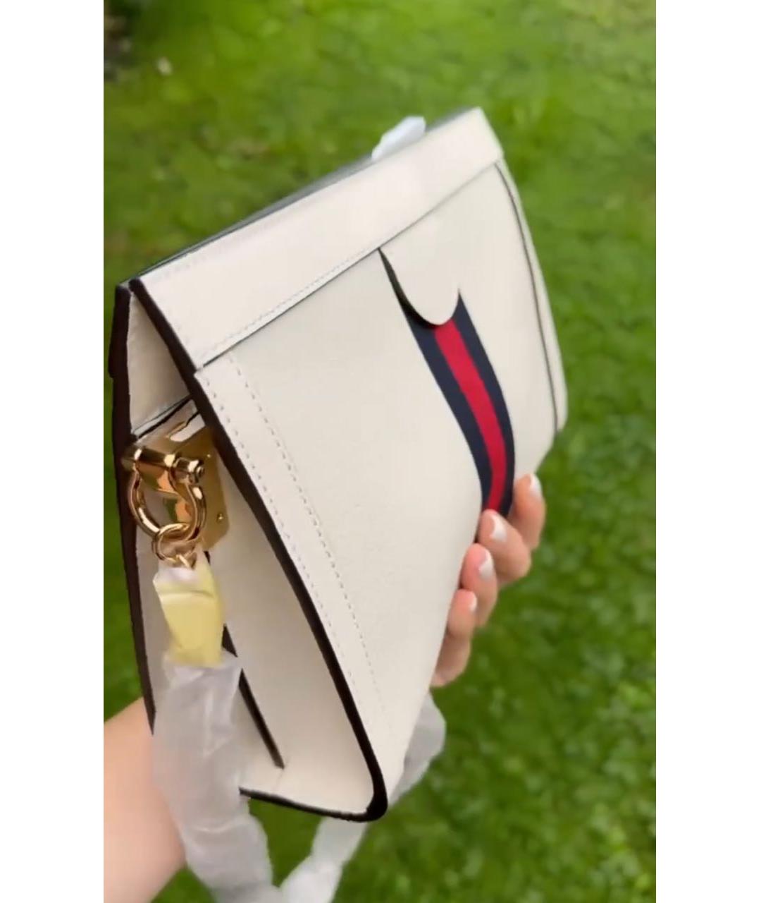 GUCCI Бежевая кожаная сумка через плечо, фото 2