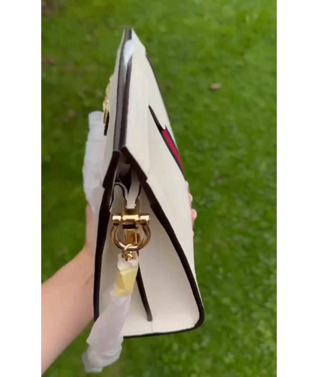 GUCCI Бежевая кожаная сумка через плечо, фото 3