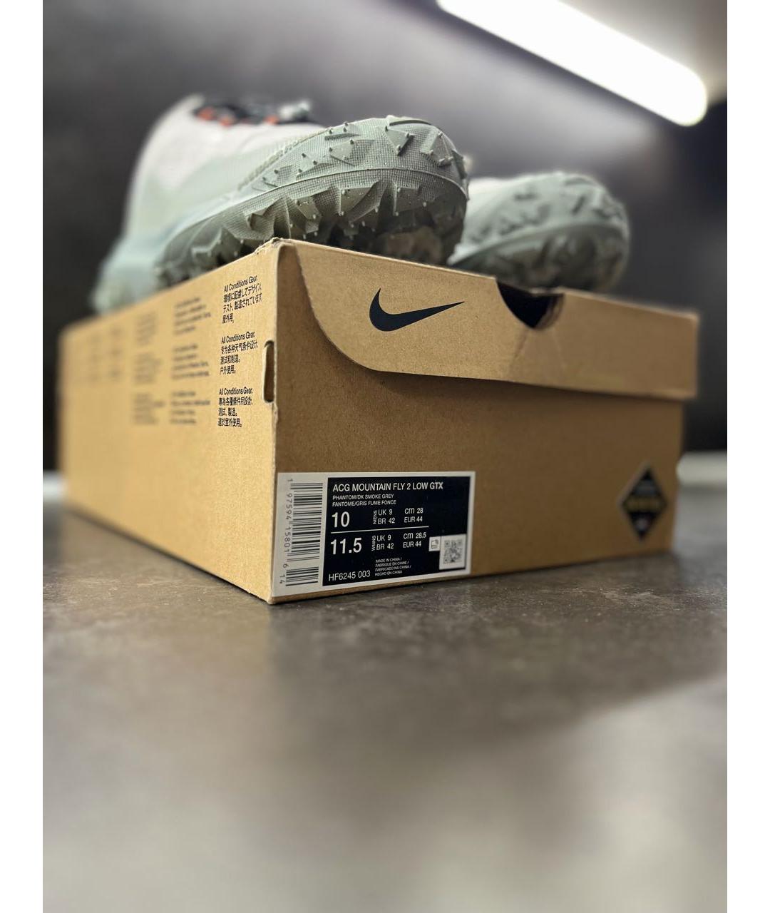 NIKE ACG Серые текстильные низкие кроссовки / кеды, фото 6