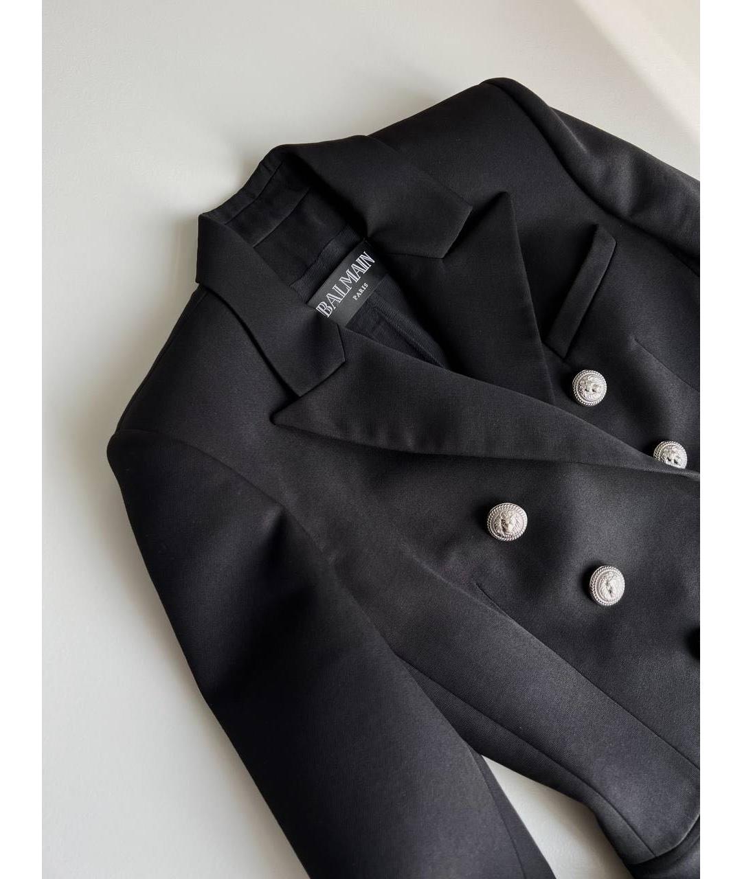 BALMAIN Черный шерстяной жакет/пиджак, фото 5