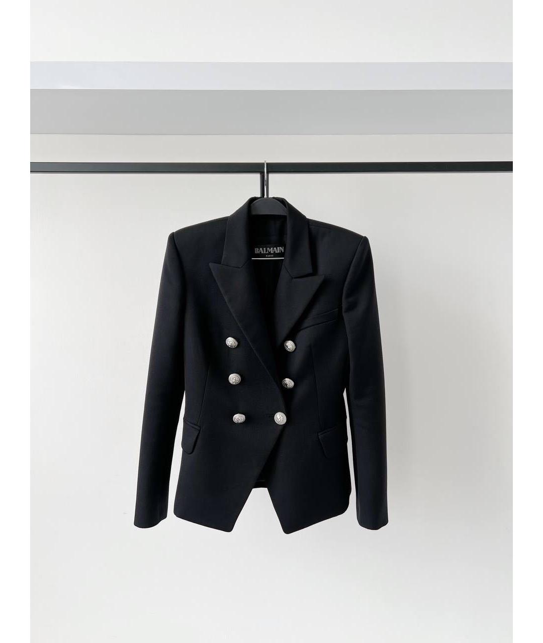 BALMAIN Черный шерстяной жакет/пиджак, фото 9