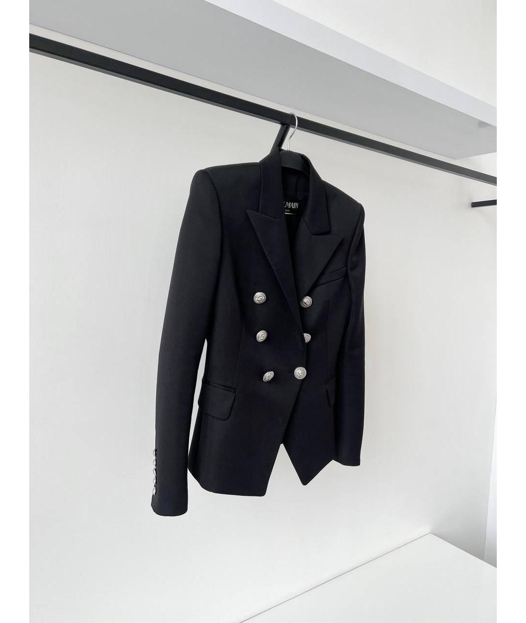 BALMAIN Черный шерстяной жакет/пиджак, фото 3