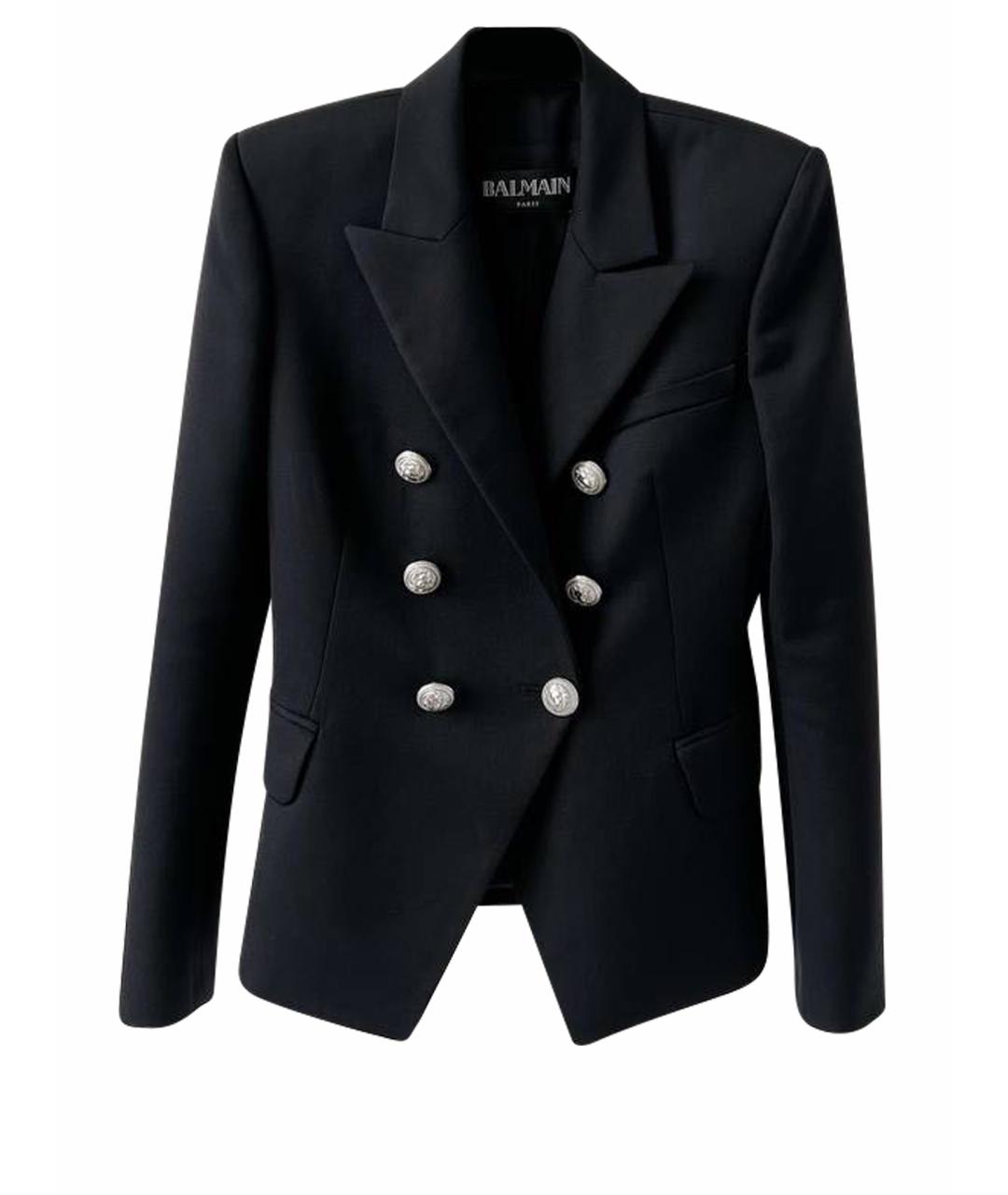 BALMAIN Черный шерстяной жакет/пиджак, фото 1