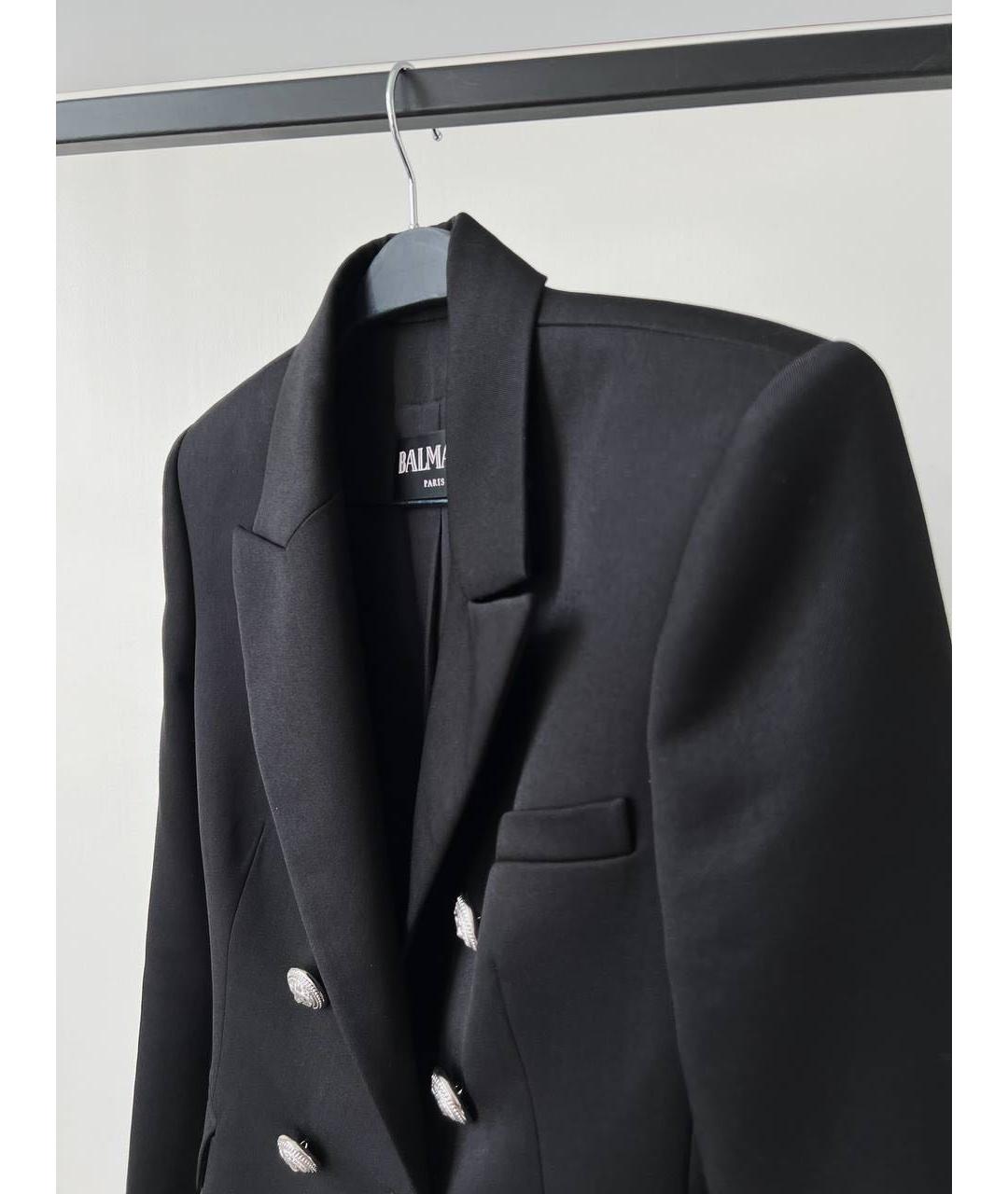 BALMAIN Черный шерстяной жакет/пиджак, фото 6