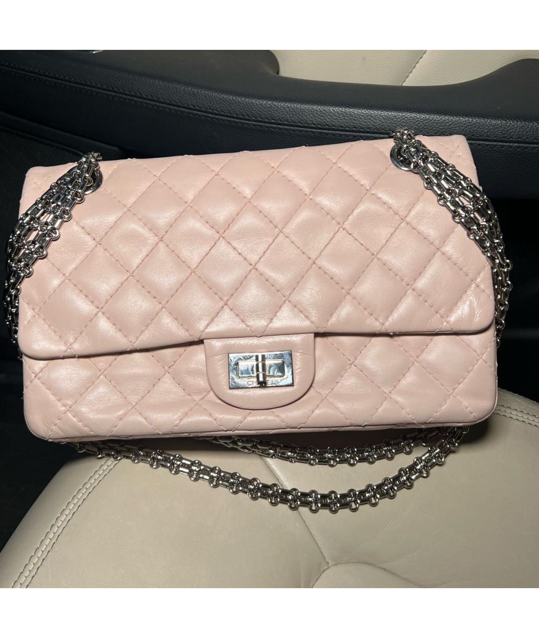 CHANEL Розовая кожаная сумка через плечо, фото 7