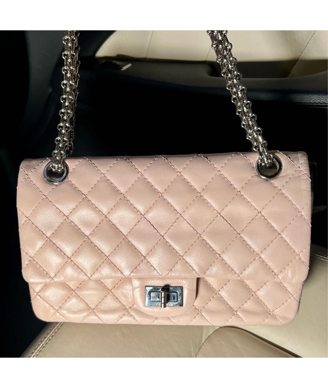 CHANEL Розовая кожаная сумка через плечо, фото 2