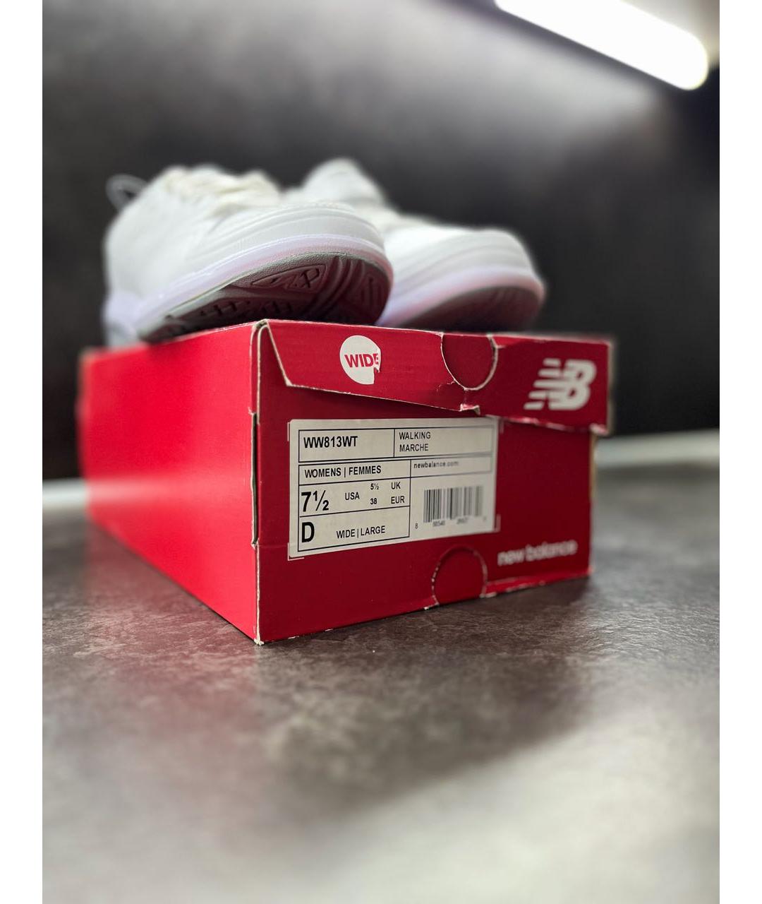 NEW BALANCE Белые текстильные кроссовки, фото 6