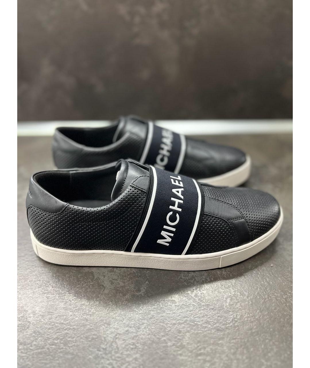 MICHAEL KORS Черные слипоны из искусственной кожи, фото 6