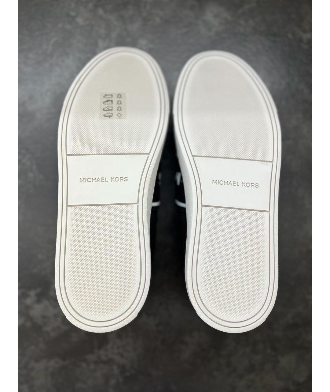MICHAEL KORS Черные слипоны из искусственной кожи, фото 4
