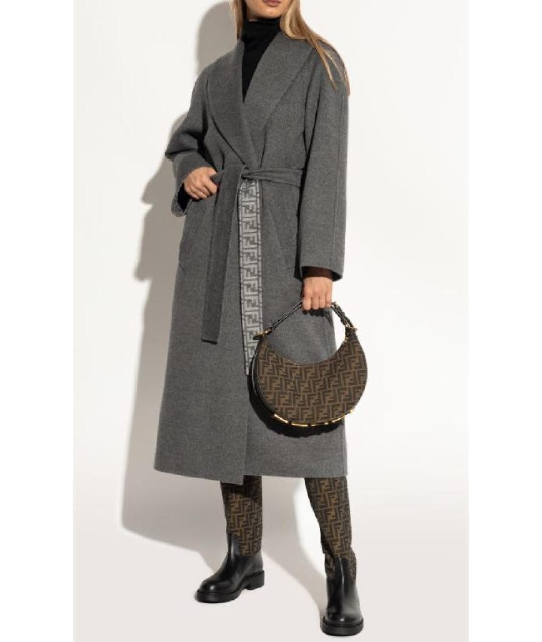 FENDI Коричневые кожаные сапоги, фото 7