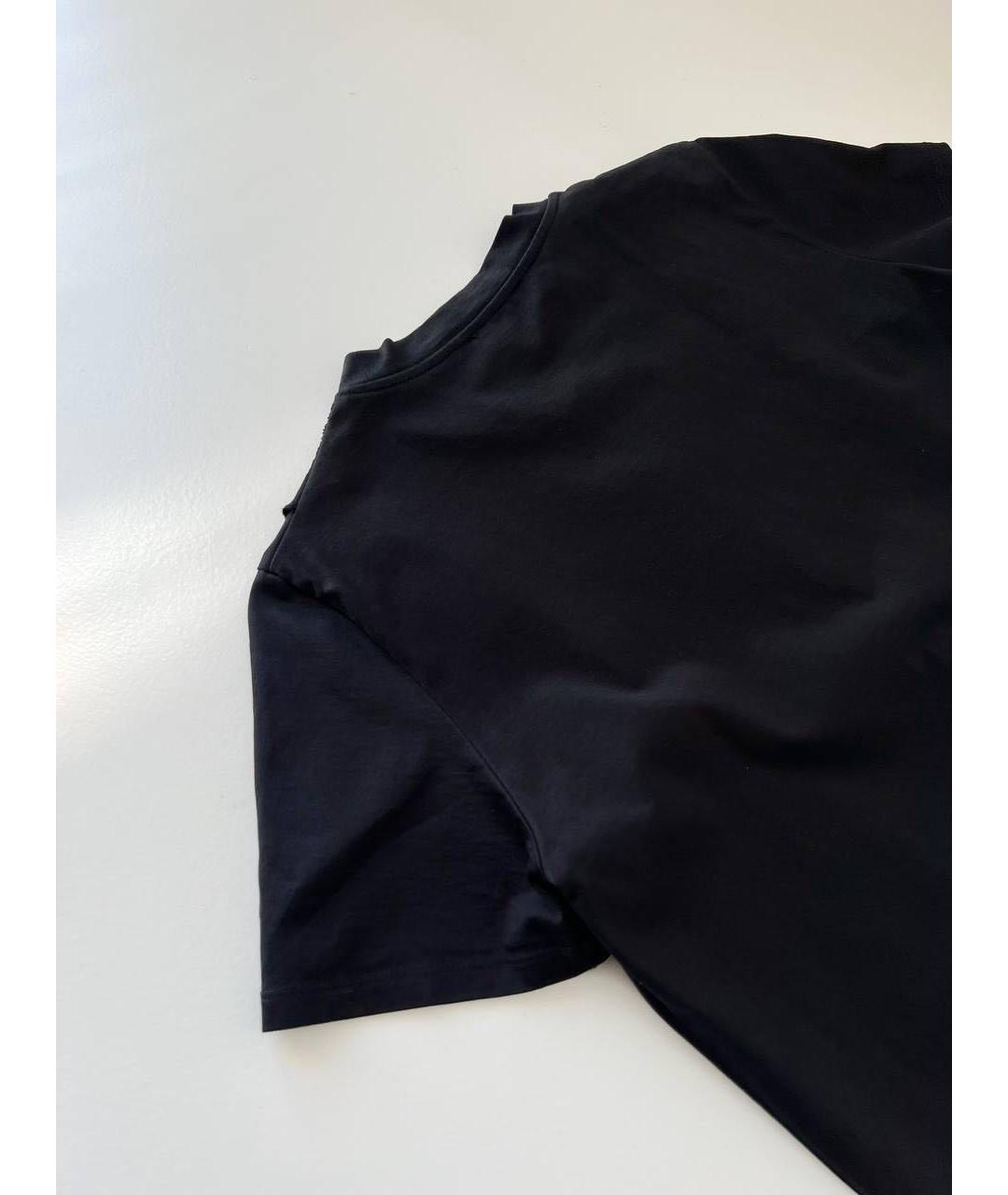 SANDRO Черная хлопковая футболка, фото 6