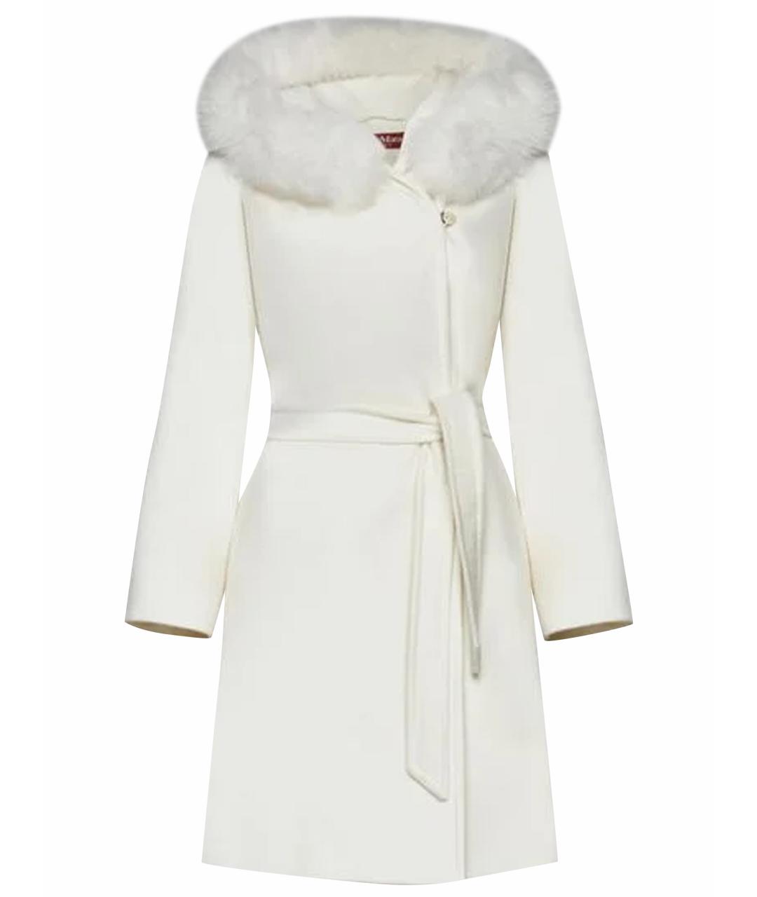 MAX MARA STUDIO Белое шерстяное пальто, фото 1