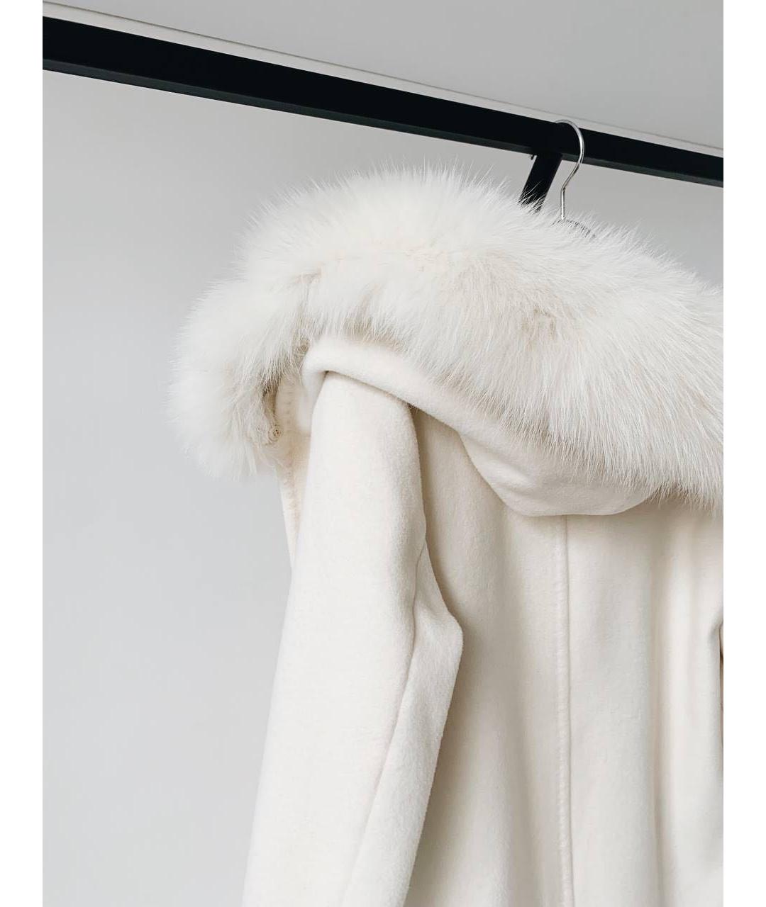 MAX MARA STUDIO Белое шерстяное пальто, фото 8