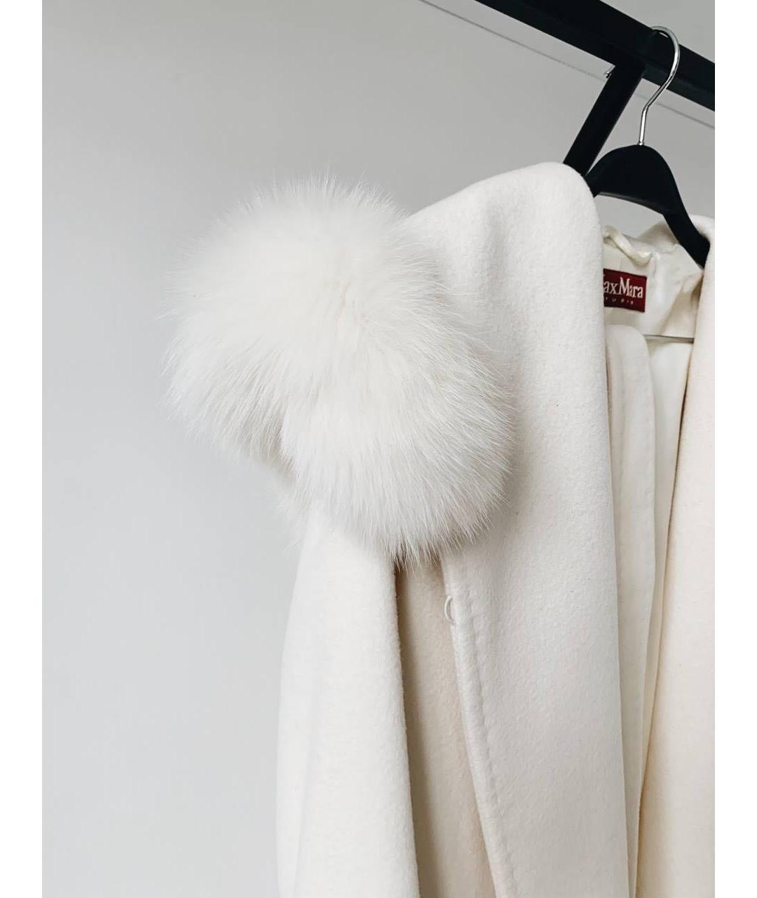 MAX MARA STUDIO Белое шерстяное пальто, фото 7