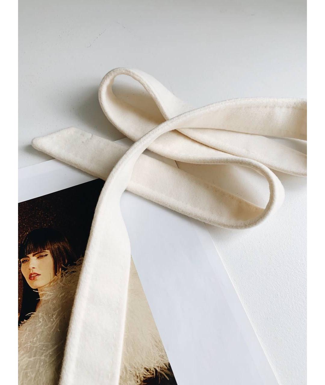 MAX MARA STUDIO Белое шерстяное пальто, фото 6