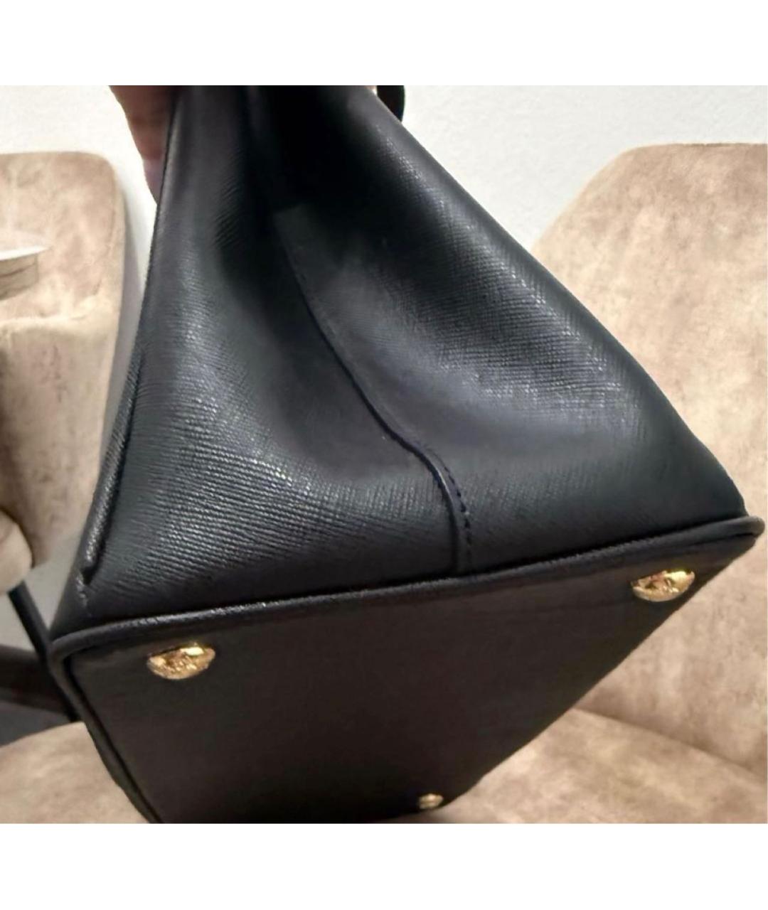 PRADA Черная кожаная сумка с короткими ручками, фото 2