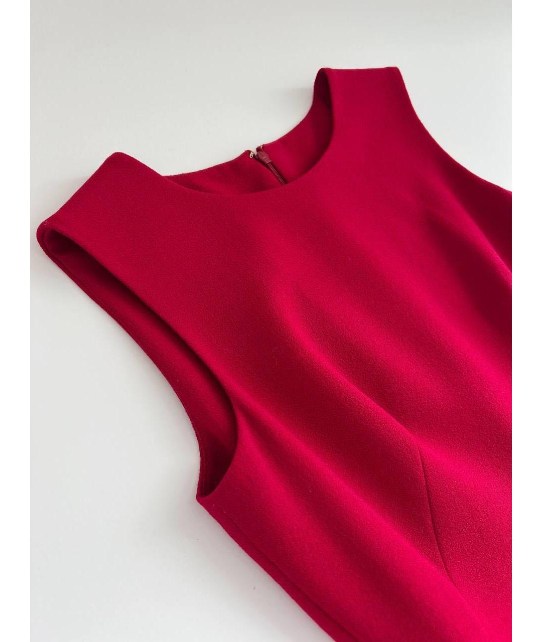 ALEXANDER MCQUEEN Красное хлопковое коктейльное платье, фото 4