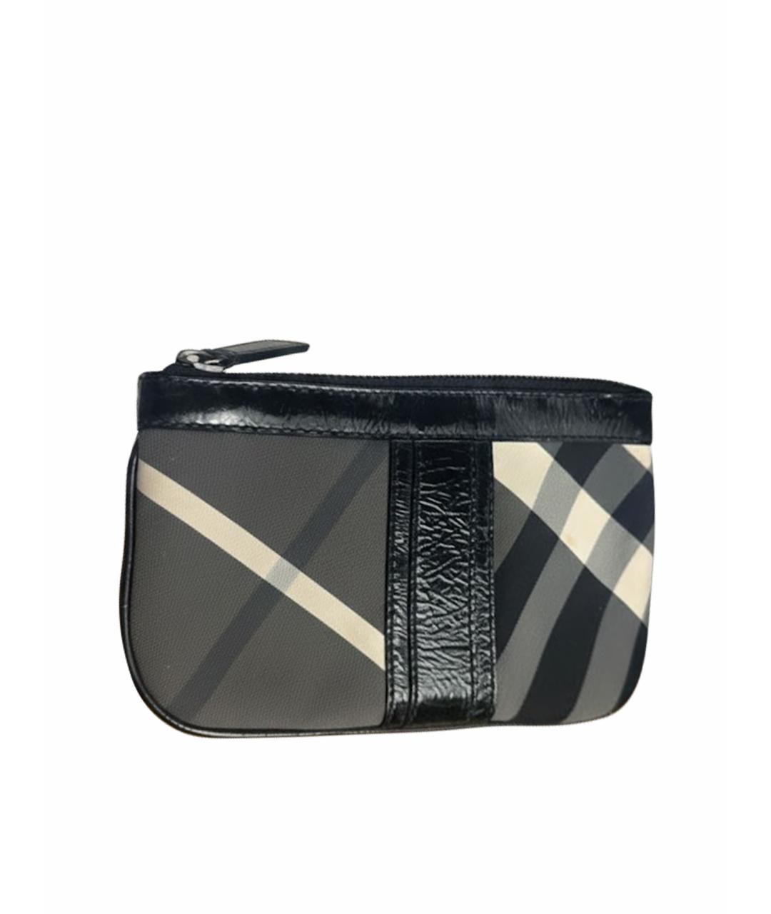 BURBERRY Черный полиуретановый кошелек, фото 1