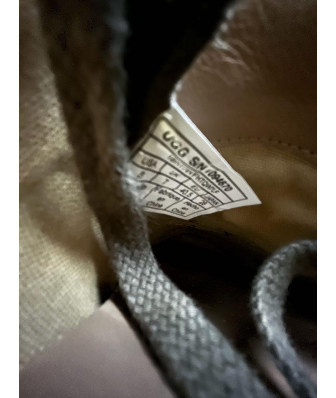 UGG AUSTRALIA Зеленые замшевые низкие кроссовки / кеды, фото 5