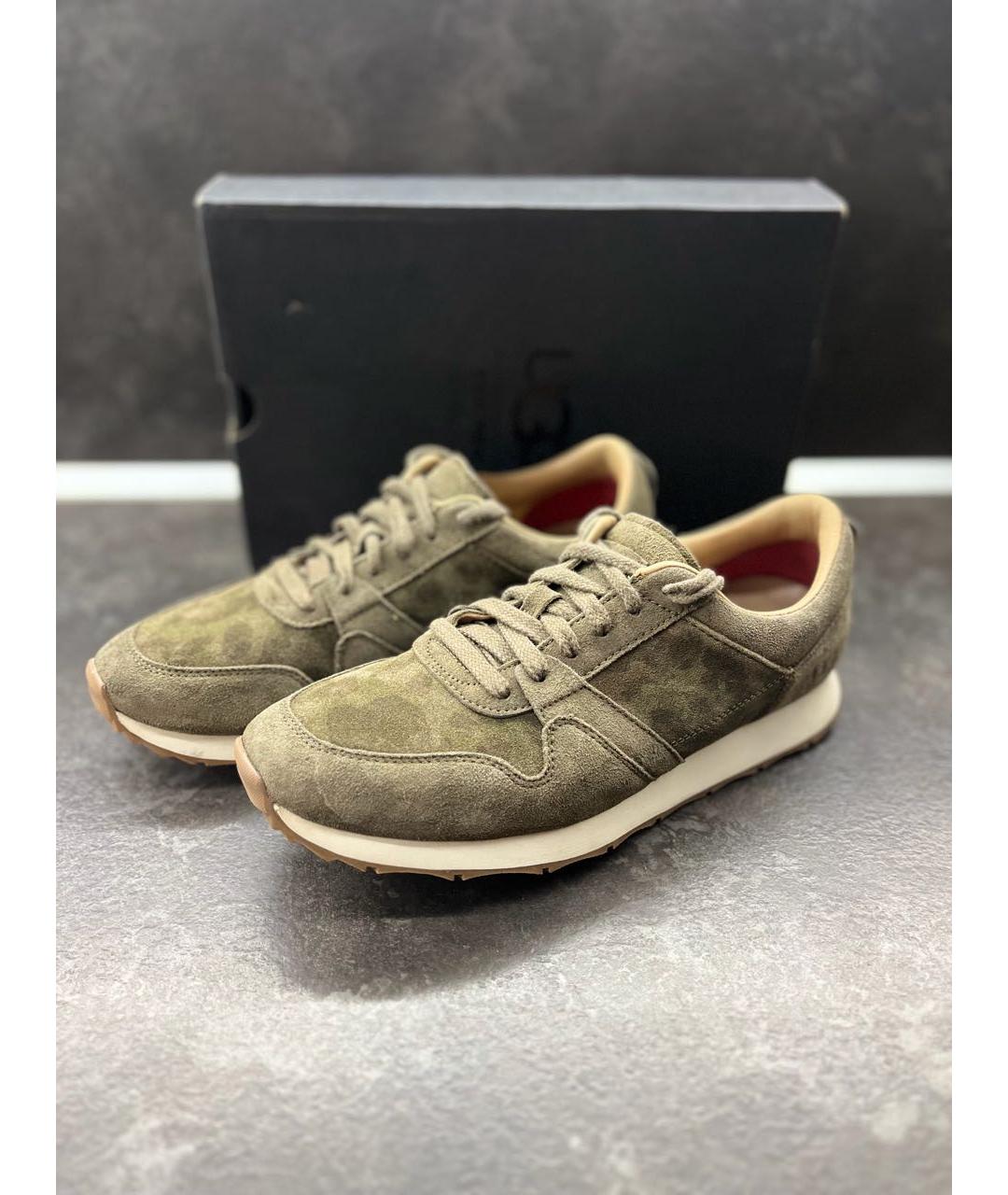 UGG AUSTRALIA Зеленые замшевые низкие кроссовки / кеды, фото 9