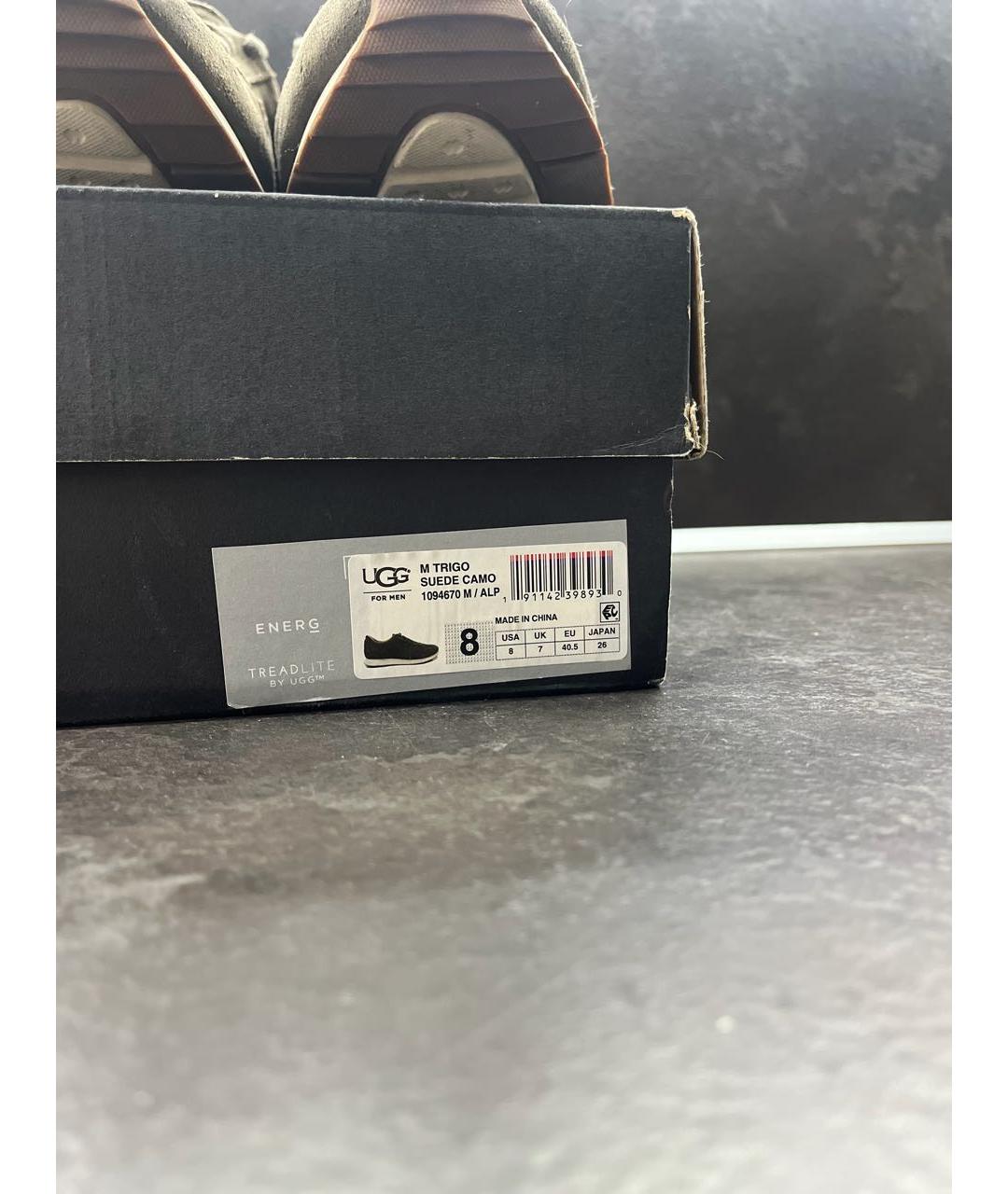 UGG AUSTRALIA Зеленые замшевые низкие кроссовки / кеды, фото 8