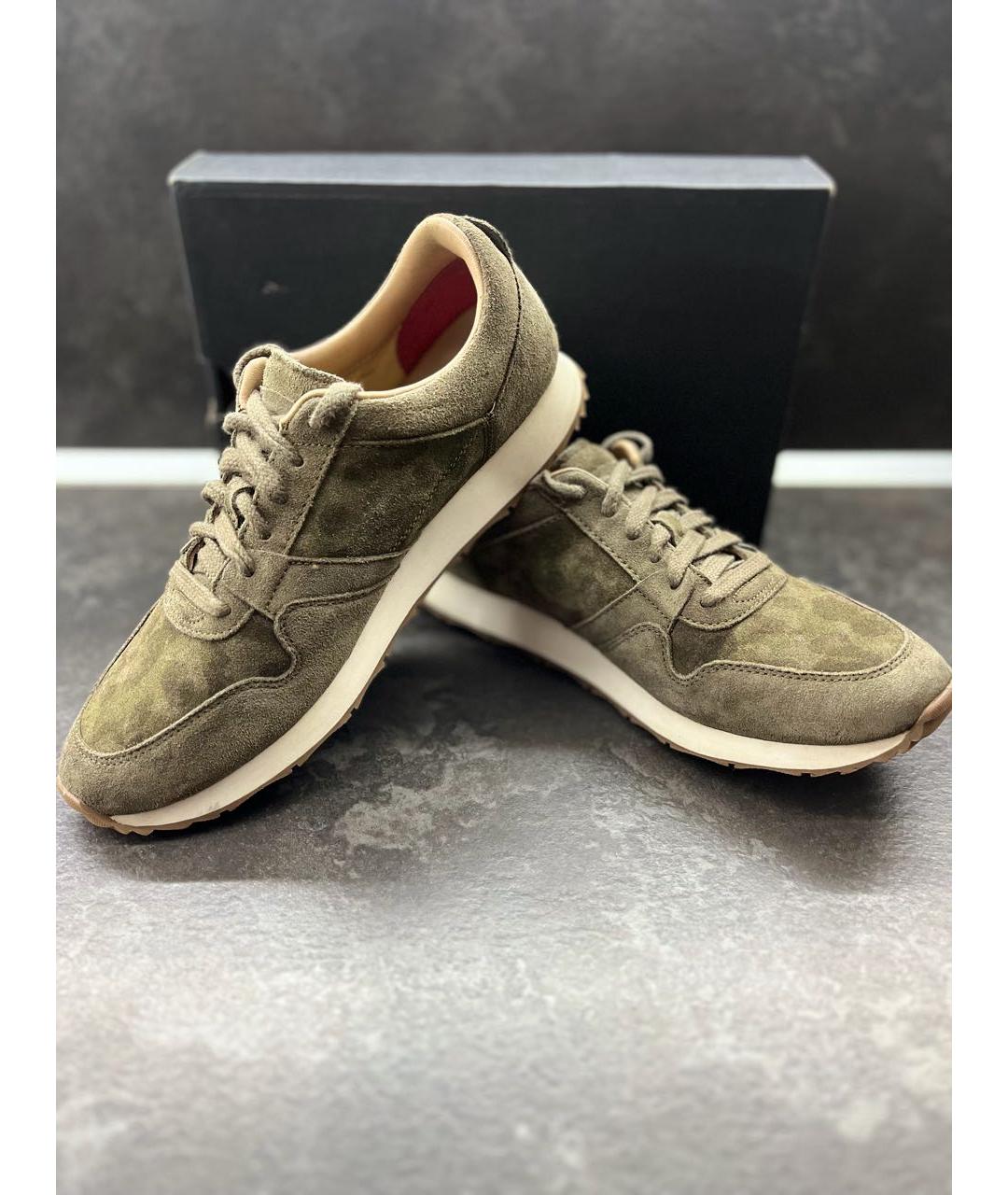 UGG AUSTRALIA Зеленые замшевые низкие кроссовки / кеды, фото 2