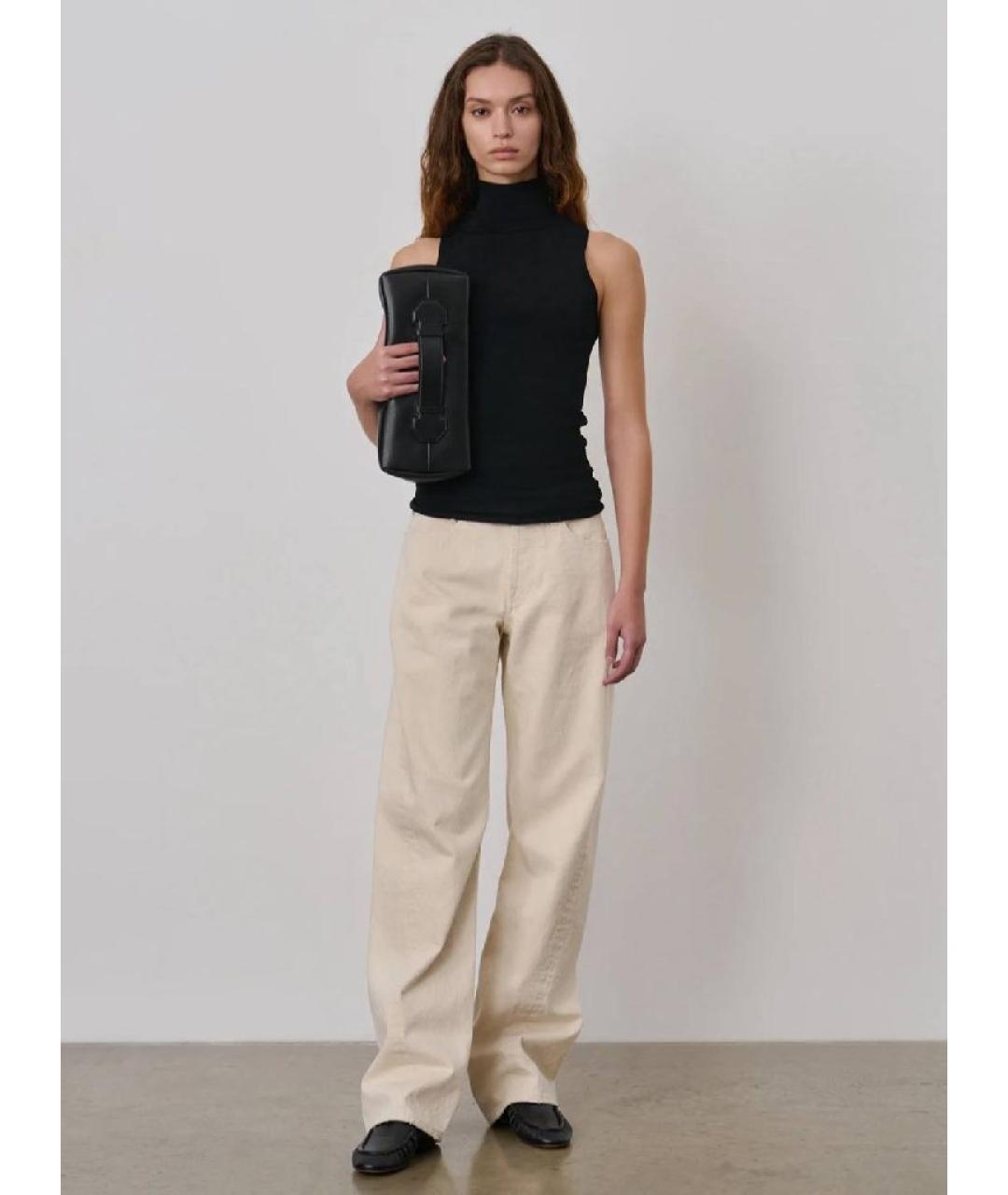 ARMARIUM Бежевые хлопковые прямые джинсы, фото 5