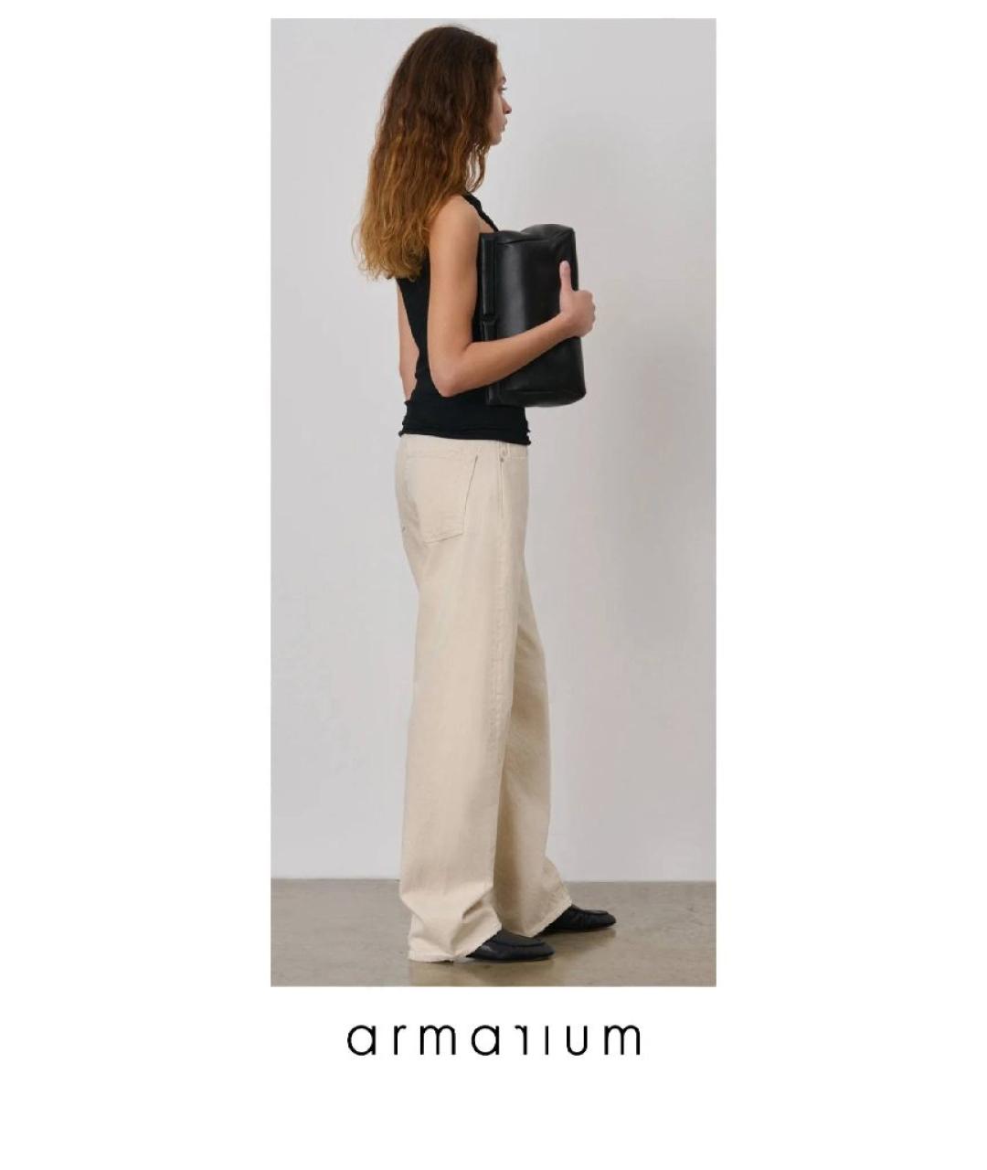 ARMARIUM Бежевые хлопковые прямые джинсы, фото 4