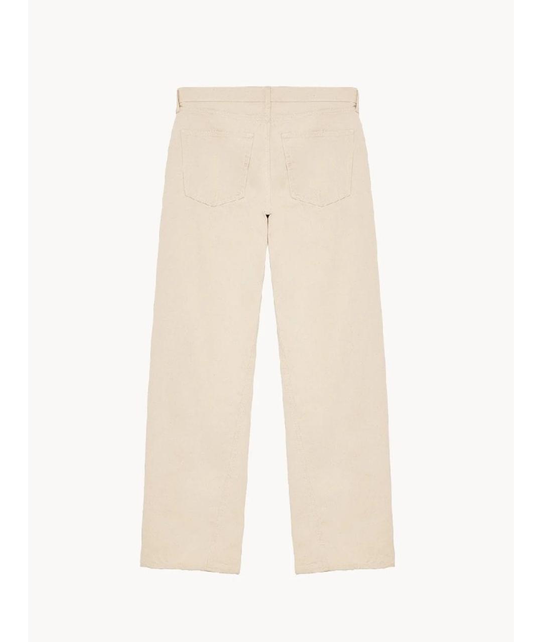 ARMARIUM Бежевые хлопковые прямые джинсы, фото 2