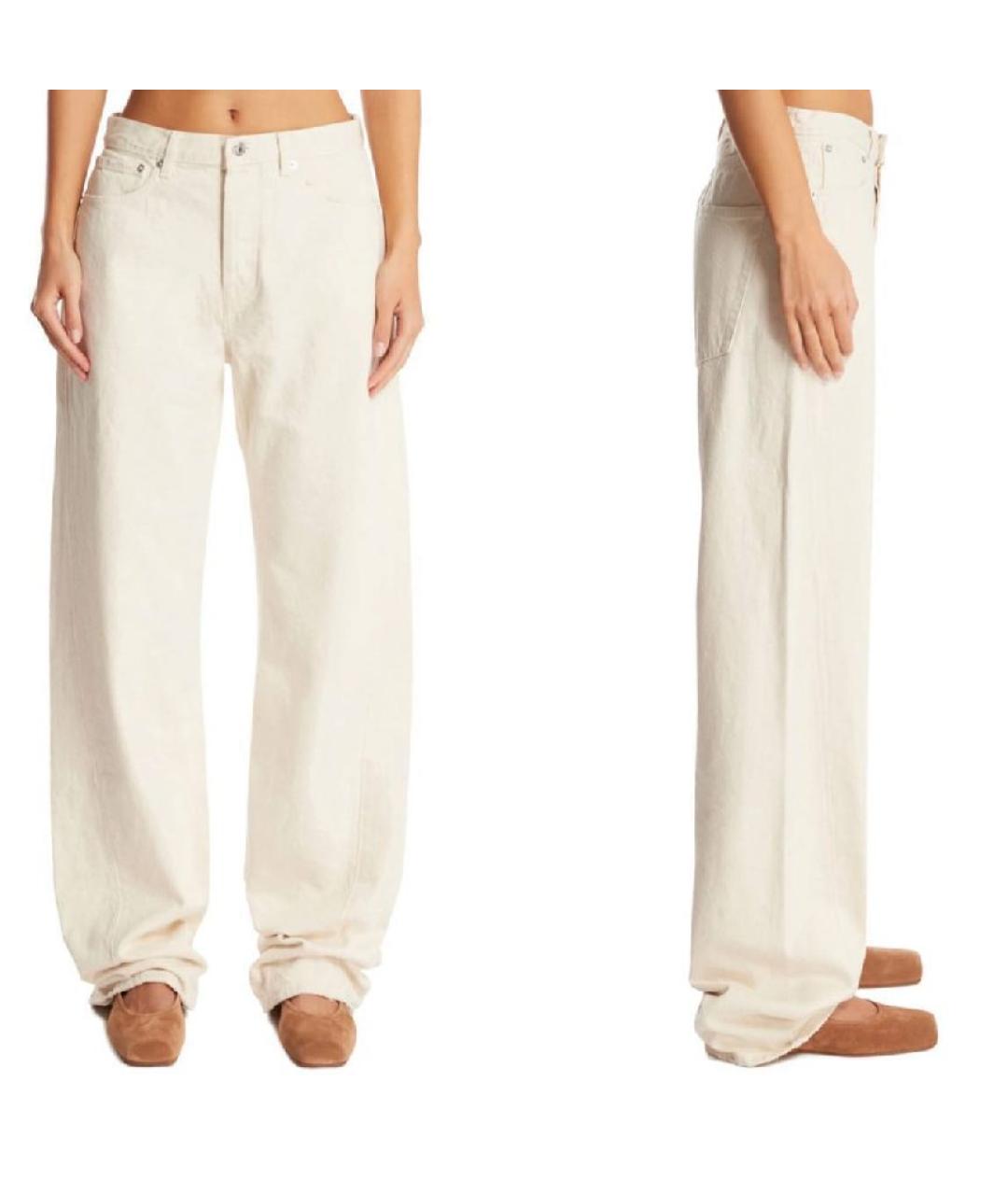 ARMARIUM Бежевые хлопковые прямые джинсы, фото 6