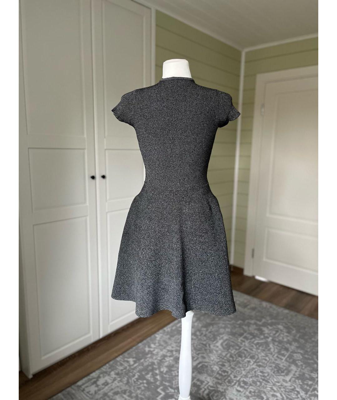 ELISABETTA FRANCHI Серое вискозное повседневное платье, фото 2