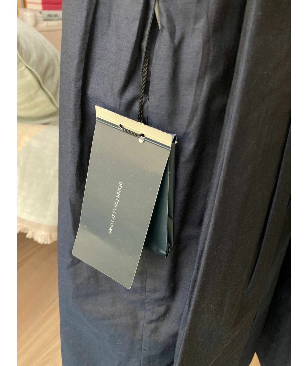 'S MAX MARA Темно-синее хлопковое повседневное платье, фото 8