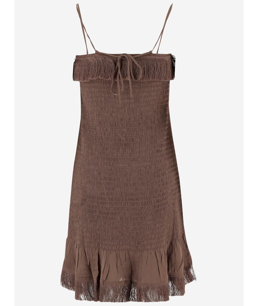 BY MALENE BIRGER Коричневое вискозное платье, фото 2