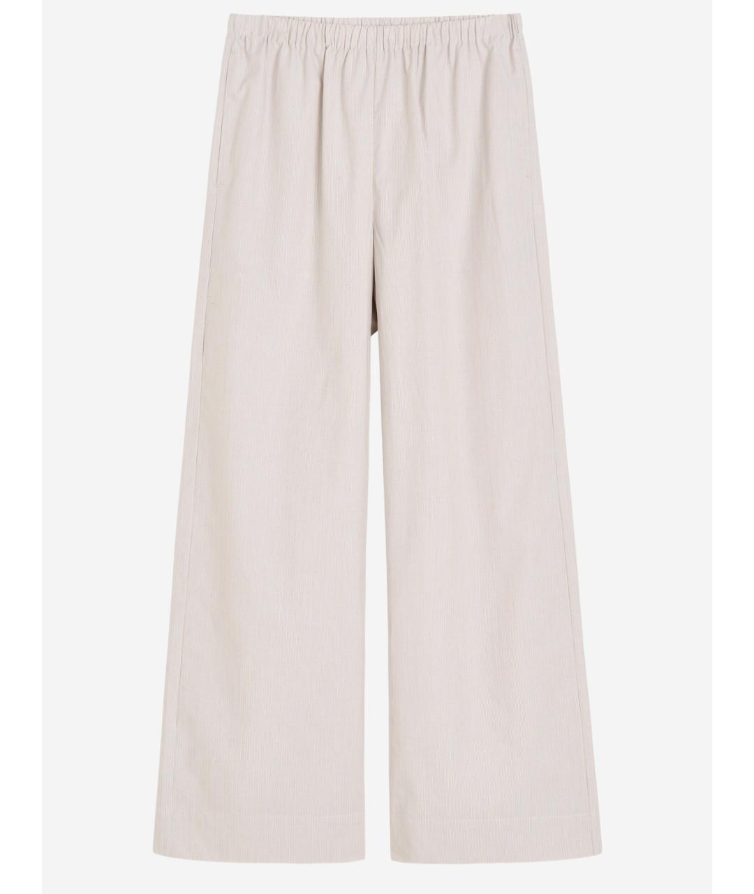 BY MALENE BIRGER Бежевые хлопковые брюки широкие, фото 2