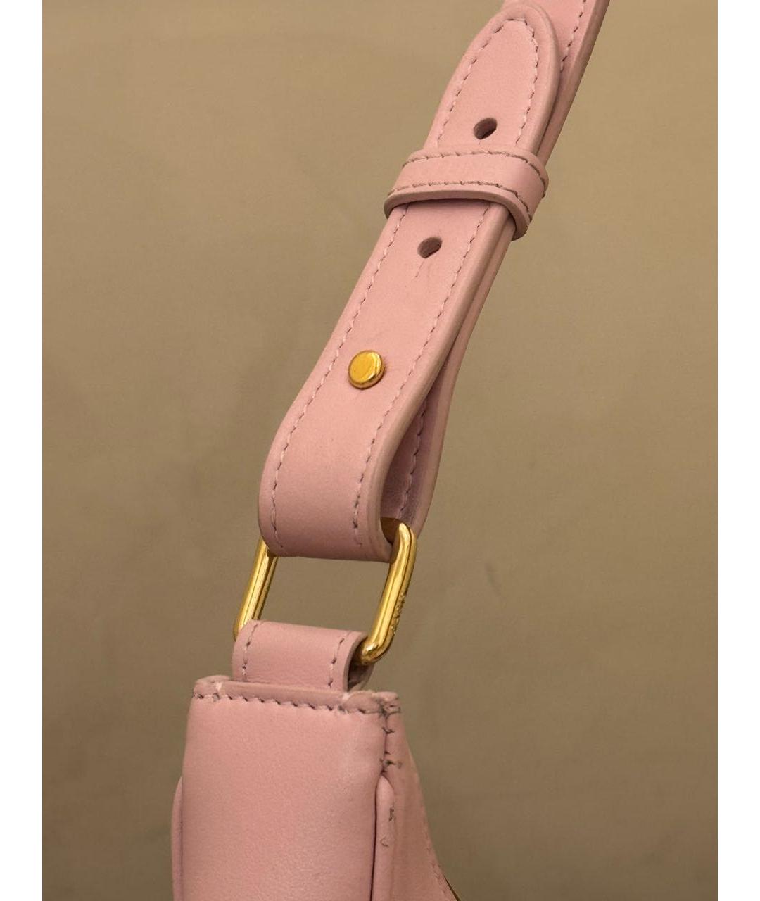 CELINE Розовая кожаная сумка через плечо, фото 6