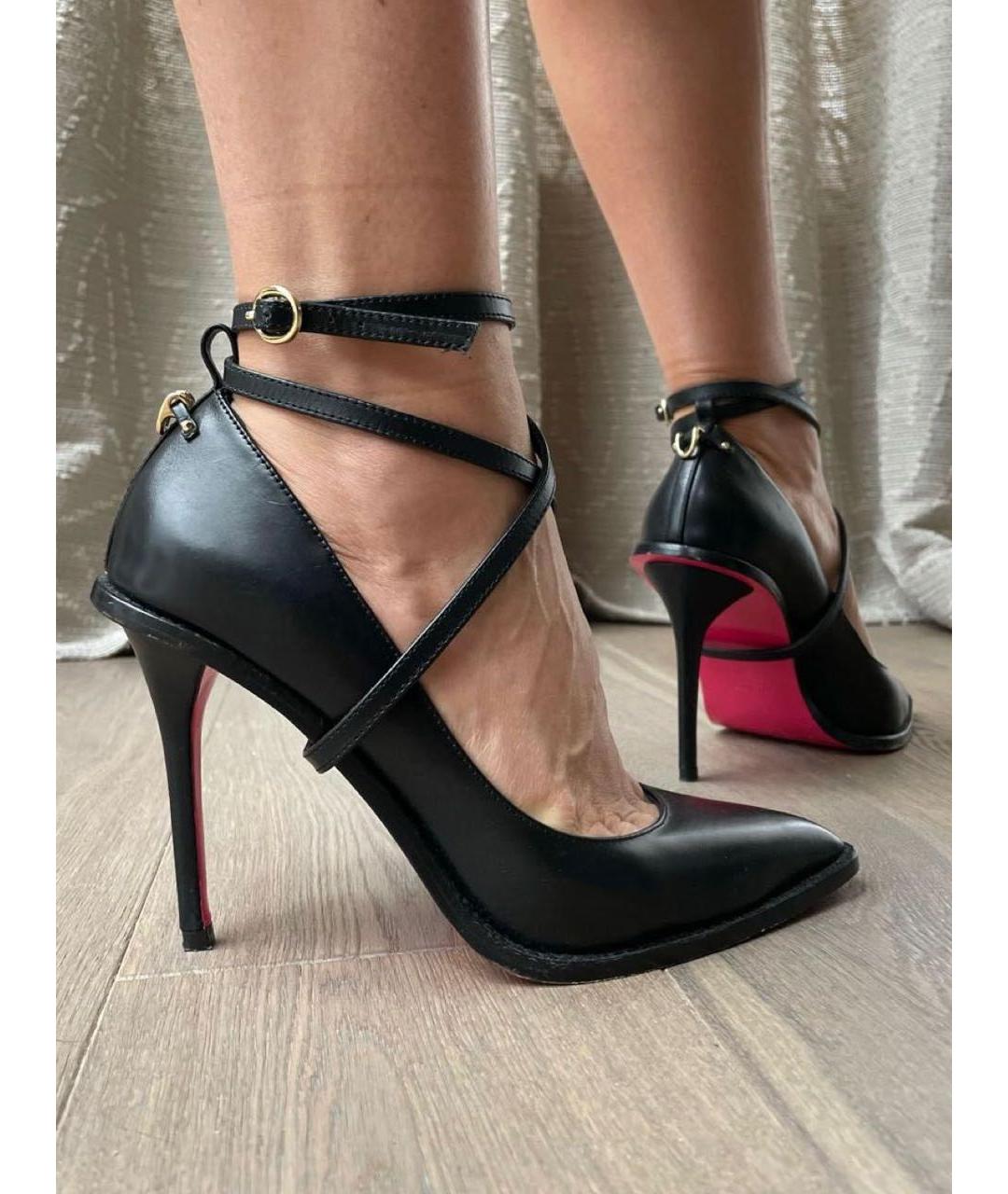 PINKO Черные кожаные туфли, фото 3