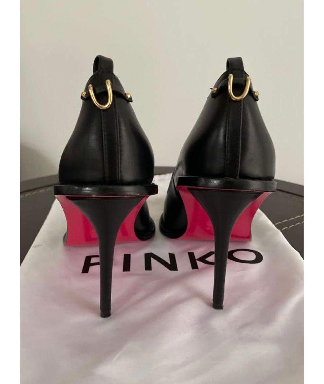 PINKO Черные кожаные туфли, фото 4