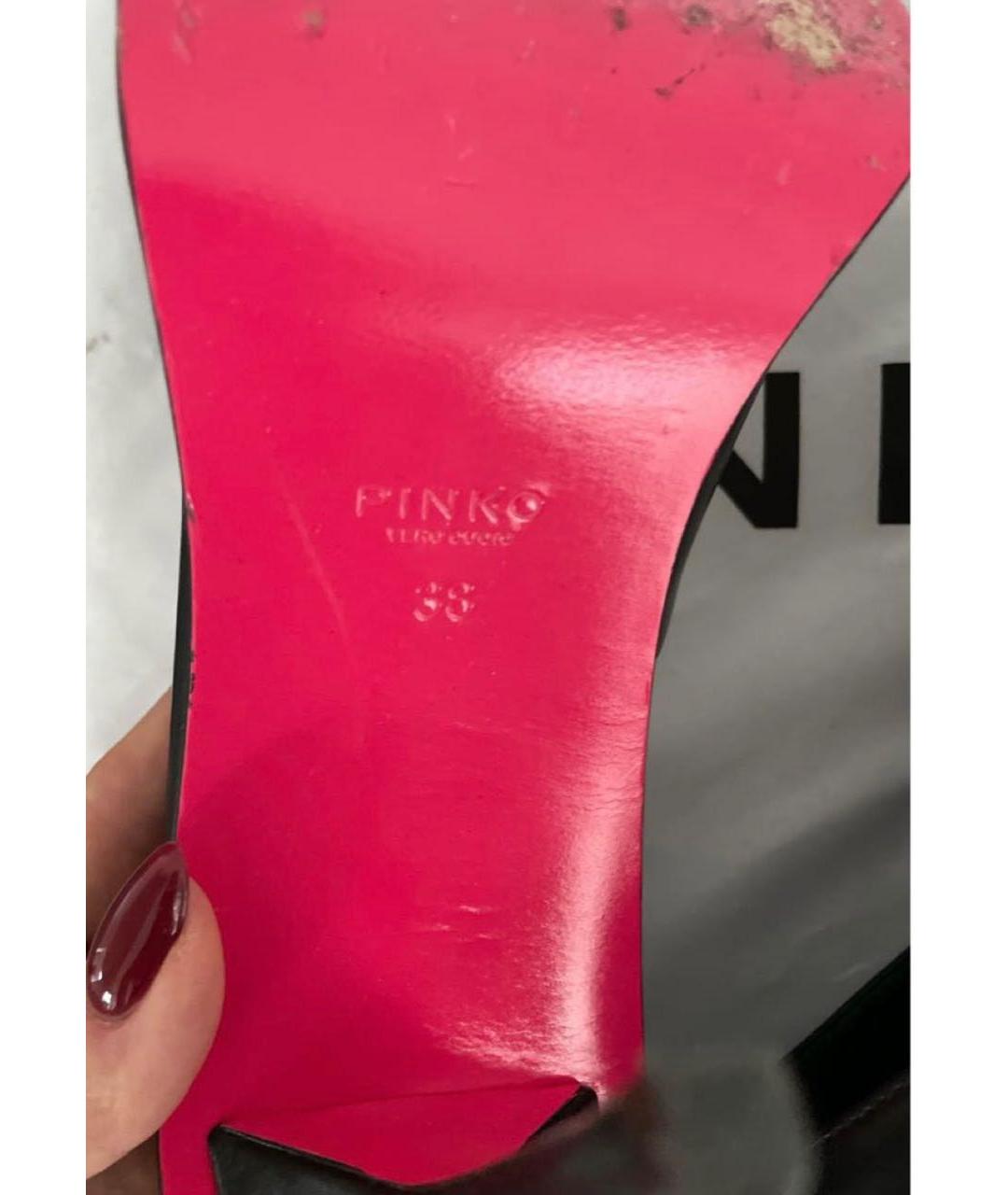 PINKO Черные кожаные туфли, фото 5