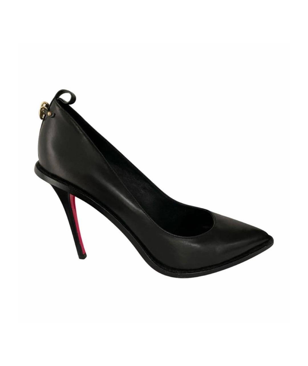 PINKO Черные кожаные туфли, фото 1